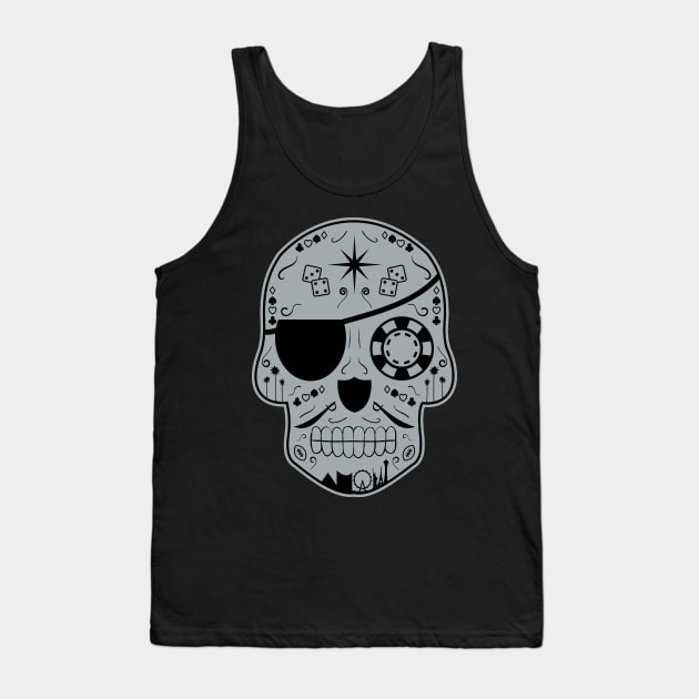 Las Vegas Football Sugar Skull Tank Top by StickyHenderson